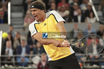 2024-05-27 - Alexander Zverev aka Sascha Zverev of Germany during his first round match against Rafael Nadal of Spain on day 2 of the 2024 French Open, Roland-Garros 2024, Grand Slam tennis tournament on May 27, 2024 at Roland-Garros stadium in Paris, France - TENNIS - ROLAND GARROS 2024 - 27/05 - INTERNATIONALS - TENNIS