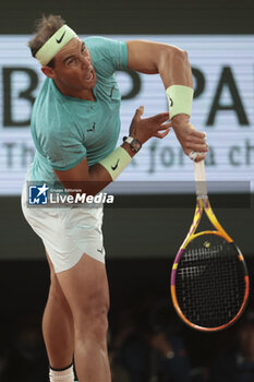 2024-05-27 - Rafael Nadal of Spain during his first round match against Alexander Zverev aka Sascha Zverev of Germany on day 2 of the 2024 French Open, Roland-Garros 2024, Grand Slam tennis tournament on May 27, 2024 at Roland-Garros stadium in Paris, France - TENNIS - ROLAND GARROS 2024 - 27/05 - INTERNATIONALS - TENNIS