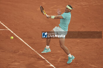 2024-05-27 - Rafael Nadal of Spain during his first round match against Alexander Zverev aka Sascha Zverev of Germany on day 2 of the 2024 French Open, Roland-Garros 2024, Grand Slam tennis tournament on May 27, 2024 at Roland-Garros stadium in Paris, France - TENNIS - ROLAND GARROS 2024 - 27/05 - INTERNATIONALS - TENNIS