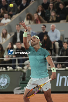 2024-05-27 - Rafael Nadal of Spain during his first round match against Alexander Zverev aka Sascha Zverev of Germany on day 2 of the 2024 French Open, Roland-Garros 2024, Grand Slam tennis tournament on May 27, 2024 at Roland-Garros stadium in Paris, France - TENNIS - ROLAND GARROS 2024 - 27/05 - INTERNATIONALS - TENNIS