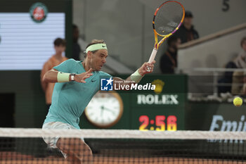 2024-05-27 - Rafael Nadal of Spain during his first round match against Alexander Zverev aka Sascha Zverev of Germany on day 2 of the 2024 French Open, Roland-Garros 2024, Grand Slam tennis tournament on May 27, 2024 at Roland-Garros stadium in Paris, France - TENNIS - ROLAND GARROS 2024 - 27/05 - INTERNATIONALS - TENNIS