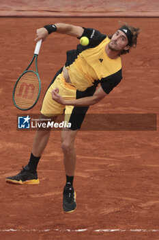 2024-05-27 - Stefanos Tsitsipas of Greece during day 2 of the 2024 French Open, Roland-Garros 2024, Grand Slam tennis tournament on May 27, 2024 at Roland-Garros stadium in Paris, France - TENNIS - ROLAND GARROS 2024 - 27/05 - INTERNATIONALS - TENNIS