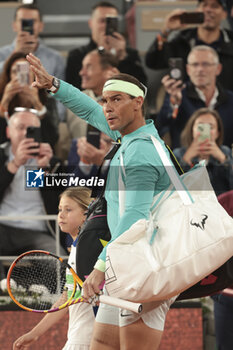 2024-05-27 - Rafael Nadal of Spain during his first round match against Alexander Zverev aka Sascha Zverev of Germany on day 2 of the 2024 French Open, Roland-Garros 2024, Grand Slam tennis tournament on May 27, 2024 at Roland-Garros stadium in Paris, France - TENNIS - ROLAND GARROS 2024 - 27/05 - INTERNATIONALS - TENNIS