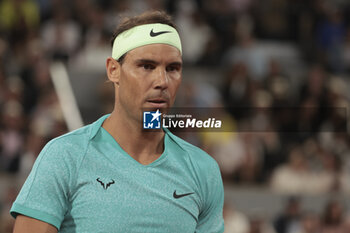 2024-05-27 - Rafael Nadal of Spain during his first round match against Alexander Zverev aka Sascha Zverev of Germany on day 2 of the 2024 French Open, Roland-Garros 2024, Grand Slam tennis tournament on May 27, 2024 at Roland-Garros stadium in Paris, France - TENNIS - ROLAND GARROS 2024 - 27/05 - INTERNATIONALS - TENNIS