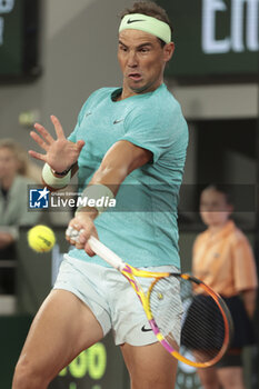 2024-05-27 - Rafael Nadal of Spain during his first round match against Alexander Zverev aka Sascha Zverev of Germany on day 2 of the 2024 French Open, Roland-Garros 2024, Grand Slam tennis tournament on May 27, 2024 at Roland-Garros stadium in Paris, France - TENNIS - ROLAND GARROS 2024 - 27/05 - INTERNATIONALS - TENNIS