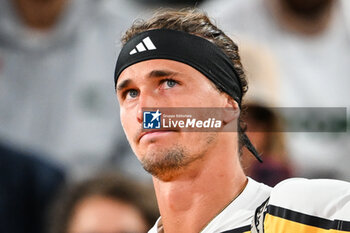 2024-05-27 - Alexander ZVEREV of Germany during the second day of Roland-Garros 2024, ATP and WTA Grand Slam tennis tournament on May 27, 2024 at Roland-Garros stadium in Paris, France - TENNIS - ROLAND GARROS 2024 - 27/05 - INTERNATIONALS - TENNIS