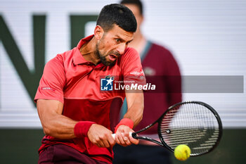 2024-05-28 - Novak DJOKOVIC of Serbia during the third day of Roland-Garros 2024, ATP and WTA Grand Slam tennis tournament on May 28, 2024 at Roland-Garros stadium in Paris, France - TENNIS - ROLAND GARROS 2024 - 28/05 - INTERNATIONALS - TENNIS