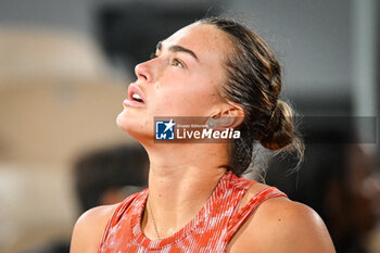 2024-05-28 - Aryna SABALENKA of Belarus during the third day of Roland-Garros 2024, ATP and WTA Grand Slam tennis tournament on May 28, 2024 at Roland-Garros stadium in Paris, France - TENNIS - ROLAND GARROS 2024 - 28/05 - INTERNATIONALS - TENNIS