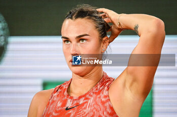 2024-05-28 - Aryna SABALENKA of Belarus during the third day of Roland-Garros 2024, ATP and WTA Grand Slam tennis tournament on May 28, 2024 at Roland-Garros stadium in Paris, France - TENNIS - ROLAND GARROS 2024 - 28/05 - INTERNATIONALS - TENNIS