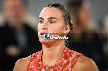 2024-05-28 - Aryna SABALENKA of Belarus during the third day of Roland-Garros 2024, ATP and WTA Grand Slam tennis tournament on May 28, 2024 at Roland-Garros stadium in Paris, France - TENNIS - ROLAND GARROS 2024 - 28/05 - INTERNATIONALS - TENNIS