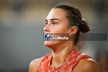 2024-05-28 - Aryna SABALENKA of Belarus during the third day of Roland-Garros 2024, ATP and WTA Grand Slam tennis tournament on May 28, 2024 at Roland-Garros stadium in Paris, France - TENNIS - ROLAND GARROS 2024 - 28/05 - INTERNATIONALS - TENNIS