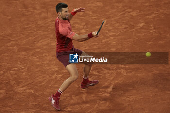 2024-05-28 - Novak Djokovic of Serbia during day 3 of 2024 French Open, Roland-Garros 2024, Grand Slam tennis tournament on May 28, 2024 at Roland-Garros stadium in Paris, France - TENNIS - ROLAND GARROS 2024 - 28/05 - INTERNATIONALS - TENNIS