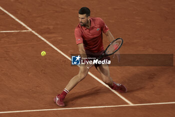 2024-05-28 - Novak Djokovic of Serbia during day 3 of 2024 French Open, Roland-Garros 2024, Grand Slam tennis tournament on May 28, 2024 at Roland-Garros stadium in Paris, France - TENNIS - ROLAND GARROS 2024 - 28/05 - INTERNATIONALS - TENNIS