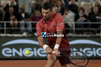 2024-05-28 - Novak Djokovic of Serbia during day 3 of 2024 French Open, Roland-Garros 2024, Grand Slam tennis tournament on May 28, 2024 at Roland-Garros stadium in Paris, France - TENNIS - ROLAND GARROS 2024 - 28/05 - INTERNATIONALS - TENNIS