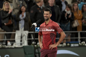 2024-05-28 - Novak Djokovic of Serbia during day 3 of 2024 French Open, Roland-Garros 2024, Grand Slam tennis tournament on May 28, 2024 at Roland-Garros stadium in Paris, France - TENNIS - ROLAND GARROS 2024 - 28/05 - INTERNATIONALS - TENNIS