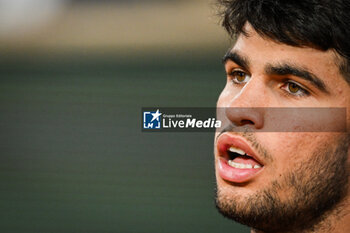 2024-05-29 - Carlos ALCARAZ of Spain during the fourth day of Roland-Garros 2024, ATP and WTA Grand Slam tennis tournament on May 29, 2024 at Roland-Garros stadium in Paris, France - TENNIS - ROLAND GARROS 2024 - 29/05 - INTERNATIONALS - TENNIS