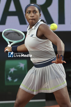 2024-05-29 - Cori Coco Gauff of USA during day 4 of the 2024 French Open, Roland-Garros 2024, Grand Slam tennis tournament on May 29, 2024 at Roland-Garros stadium in Paris, France - TENNIS - ROLAND GARROS 2024 - 29/05 - INTERNATIONALS - TENNIS