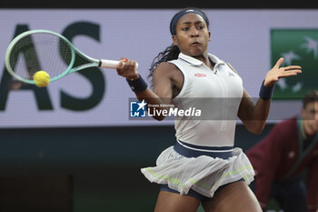 2024-05-29 - Cori Coco Gauff of USA during day 4 of the 2024 French Open, Roland-Garros 2024, Grand Slam tennis tournament on May 29, 2024 at Roland-Garros stadium in Paris, France - TENNIS - ROLAND GARROS 2024 - 29/05 - INTERNATIONALS - TENNIS