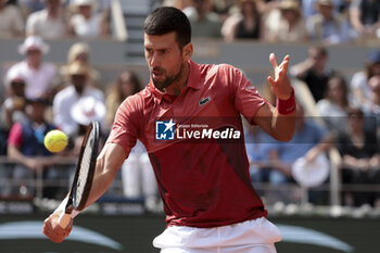 2024-06-03 - Novak Djokovic of Serbia during day 9 of the 2024 French Open, Roland-Garros 2024, Grand Slam tennis tournament on June 3, 2024 at Roland-Garros stadium in Paris, France - TENNIS - ROLAND GARROS 2024 - 03/06 - INTERNATIONALS - TENNIS