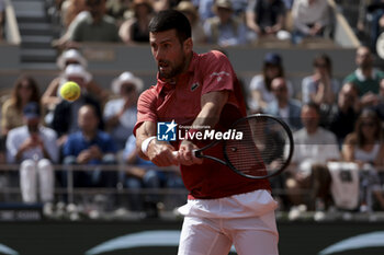 2024-06-03 - Novak Djokovic of Serbia during day 9 of the 2024 French Open, Roland-Garros 2024, Grand Slam tennis tournament on June 3, 2024 at Roland-Garros stadium in Paris, France - TENNIS - ROLAND GARROS 2024 - 03/06 - INTERNATIONALS - TENNIS