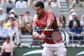 2024-06-03 - Novak Djokovic of Serbia during day 9 of the 2024 French Open, Roland-Garros 2024, Grand Slam tennis tournament on June 3, 2024 at Roland-Garros stadium in Paris, France - TENNIS - ROLAND GARROS 2024 - 03/06 - INTERNATIONALS - TENNIS