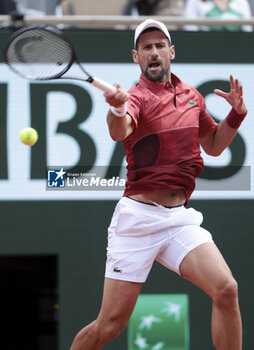 2024-06-03 - Novak Djokovic of Serbia during day 9 of the 2024 French Open, Roland-Garros 2024, Grand Slam tennis tournament on June 3, 2024 at Roland-Garros stadium in Paris, France - TENNIS - ROLAND GARROS 2024 - 03/06 - INTERNATIONALS - TENNIS