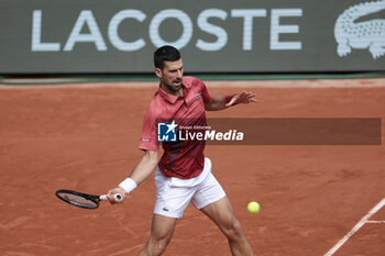 2024-06-03 - Novak Djokovic of Serbia during day 9 of the 2024 French Open, Roland-Garros 2024, Grand Slam tennis tournament on June 3, 2024 at Roland-Garros stadium in Paris, France - TENNIS - ROLAND GARROS 2024 - 03/06 - INTERNATIONALS - TENNIS