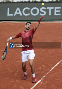 2024-06-03 - Novak Djokovic of Serbia during day 9 of the 2024 French Open, Roland-Garros 2024, Grand Slam tennis tournament on June 3, 2024 at Roland-Garros stadium in Paris, France - TENNIS - ROLAND GARROS 2024 - 03/06 - INTERNATIONALS - TENNIS