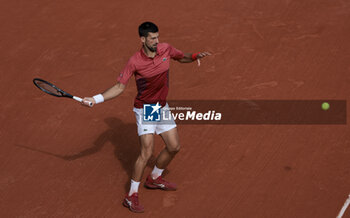 2024-06-03 - Novak Djokovic of Serbia during day 9 of the 2024 French Open, Roland-Garros 2024, Grand Slam tennis tournament on June 3, 2024 at Roland-Garros stadium in Paris, France - TENNIS - ROLAND GARROS 2024 - 03/06 - INTERNATIONALS - TENNIS