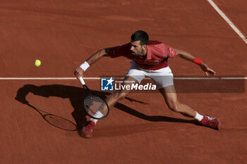 2024-06-03 - Novak Djokovic of Serbia during day 9 of the 2024 French Open, Roland-Garros 2024, Grand Slam tennis tournament on June 3, 2024 at Roland-Garros stadium in Paris, France - TENNIS - ROLAND GARROS 2024 - 03/06 - INTERNATIONALS - TENNIS