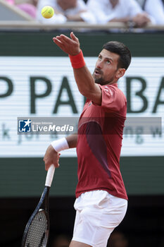 2024-06-03 - Novak Djokovic of Serbia during day 9 of the 2024 French Open, Roland-Garros 2024, Grand Slam tennis tournament on June 3, 2024 at Roland-Garros stadium in Paris, France - TENNIS - ROLAND GARROS 2024 - 03/06 - INTERNATIONALS - TENNIS