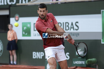 2024-06-03 - Novak Djokovic of Serbia during day 9 of the 2024 French Open, Roland-Garros 2024, Grand Slam tennis tournament on June 3, 2024 at Roland-Garros stadium in Paris, France - TENNIS - ROLAND GARROS 2024 - 03/06 - INTERNATIONALS - TENNIS