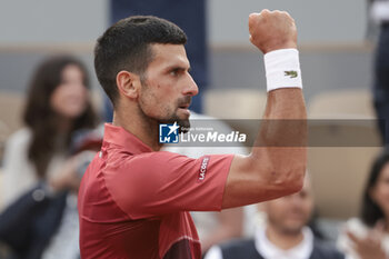 2024-06-03 - Novak Djokovic of Serbia during day 9 of the 2024 French Open, Roland-Garros 2024, Grand Slam tennis tournament on June 3, 2024 at Roland-Garros stadium in Paris, France - TENNIS - ROLAND GARROS 2024 - 03/06 - INTERNATIONALS - TENNIS