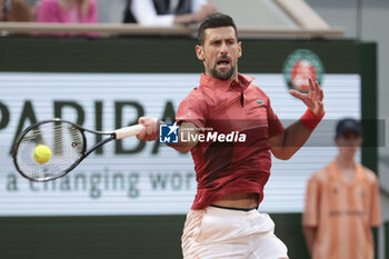 2024-06-03 - Novak Djokovic of Serbia during day 9 of the 2024 French Open, Roland-Garros 2024, Grand Slam tennis tournament on June 3, 2024 at Roland-Garros stadium in Paris, France - TENNIS - ROLAND GARROS 2024 - 03/06 - INTERNATIONALS - TENNIS