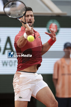 2024-06-03 - Novak Djokovic of Serbia during day 9 of the 2024 French Open, Roland-Garros 2024, Grand Slam tennis tournament on June 3, 2024 at Roland-Garros stadium in Paris, France - TENNIS - ROLAND GARROS 2024 - 03/06 - INTERNATIONALS - TENNIS