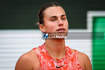 2024-06-05 - Aryna SABALENKA of Belarus during the eleventh day of Roland-Garros 2024, ATP and WTA Grand Slam tennis tournament on June 05, 2024 at Roland-Garros stadium in Paris, France - TENNIS - ROLAND GARROS 2024 - 05/06 - INTERNATIONALS - TENNIS