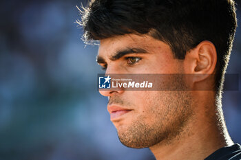 2024-06-07 - Carlos ALCARAZ of Spain during the thirteenth day of Roland-Garros 2024, ATP and WTA Grand Slam tennis tournament on June 07, 2024 at Roland-Garros stadium in Paris, France - TENNIS - ROLAND GARROS 2024 - 07/06 - INTERNATIONALS - TENNIS