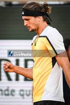 2024-06-07 - Alexander ZVEREV of Germany celebrates his point during the thirteenth day of Roland-Garros 2024, ATP and WTA Grand Slam tennis tournament on June 07, 2024 at Roland-Garros stadium in Paris, France - TENNIS - ROLAND GARROS 2024 - 07/06 - INTERNATIONALS - TENNIS