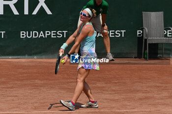 2024-07-17 - Carole Monnet (FRA) during the single match vs. Suzan Lamens (NED) at the WTA250 Hungarian Gran Prix Tennis on 17th July 2024 at Romai Teniszakademia, Budapest, Hungary - WTATOUR DAY 5 ROUND OF 16 - INTERNATIONALS - TENNIS