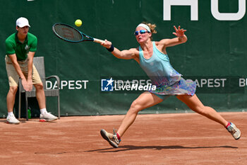 2024-07-17 - Carole Monnet (FRA) during the single match vs. Suzan Lamens (NED) at the WTA250 Hungarian Gran Prix Tennis on 17th July 2024 at Romai Teniszakademia, Budapest, Hungary - WTATOUR DAY 5 ROUND OF 16 - INTERNATIONALS - TENNIS