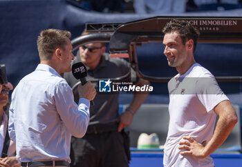 2024-07-19 - Gstaad Switzerland, 07 19 2024: Quentin Halys (FRA) wins quarter finale against Gustavio Heide (BRA) during EFG Swiss Open. - EFG SWISS OPEN GSTAAD - INTERNATIONALS - TENNIS