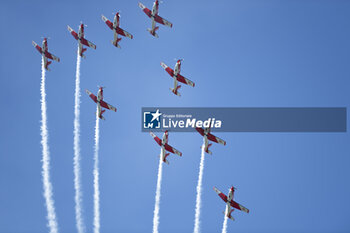 2024-07-19 - Gstaad Switzerland, 07 19 2024: PC7 Team Swiss Air Force training for Sunday’s show during EFG Swiss Open. - EFG SWISS OPEN GSTAAD - INTERNATIONALS - TENNIS