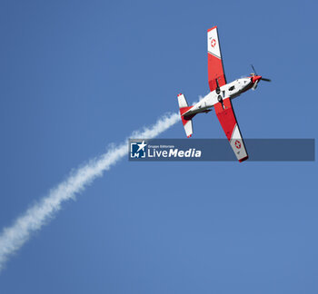 2024-07-19 - Gstaad Switzerland, 07 19 2024: PC7 Team Swiss Air Force training for Sunday’s show during EFG Swiss Open. - EFG SWISS OPEN GSTAAD - INTERNATIONALS - TENNIS