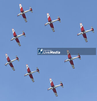 2024-07-19 - Gstaad Switzerland, 07 19 2024: PC7 Team Swiss Air Force training for Sunday’s show during EFG Swiss Open. - EFG SWISS OPEN GSTAAD - INTERNATIONALS - TENNIS