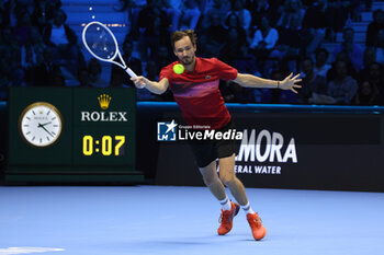 10/11/2024 - Danii Medvedev (Russia) during the macth againts Taylor Fritz (USA) - 2024 ATP NITTO FINALS - MEDVEDEV VS FRITZ - INTERNAZIONALI - TENNIS