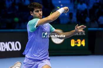 11/11/2024 - Carlos Alcaraz (Spain) during the match againts Casper Ruud (Norway) - 2024 ATP NITTO FINALS - ALCARAZ VS RUUD - INTERNAZIONALI - TENNIS