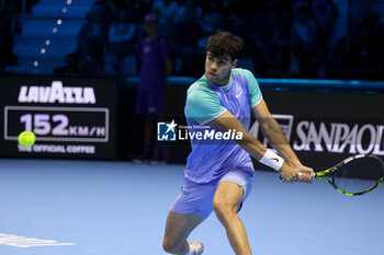 11/11/2024 - Carlos Alcaraz (Spain) during the match againts Casper Ruud (Norway) - 2024 ATP NITTO FINALS - ALCARAZ VS RUUD - INTERNAZIONALI - TENNIS