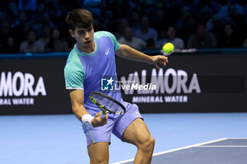 11/11/2024 - Carlos Alcaraz (Spain) during the match againts Casper Ruud (Norway) - 2024 ATP NITTO FINALS - ALCARAZ VS RUUD - INTERNAZIONALI - TENNIS