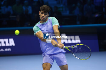 11/11/2024 - Carlos Alcaraz (Spain) during the match againts Casper Ruud (Norway) - 2024 ATP NITTO FINALS - ALCARAZ VS RUUD - INTERNAZIONALI - TENNIS