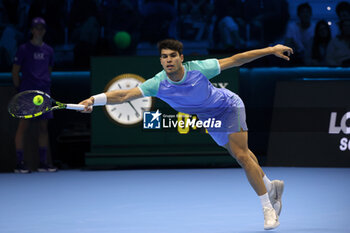 11/11/2024 - Carlos Alcaraz (Spain) during the match againts Casper Ruud (Norway) - 2024 ATP NITTO FINALS - ALCARAZ VS RUUD - INTERNAZIONALI - TENNIS